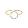 Anel Aberto Clássico Europeu e Americano de Prata de Lei 925 com Diamante para Mulheres, Versátil, Moderno, Sofisticado, Elegante, Estilo Ins, Venda Quente Transfronteiriça
