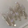 5A Base Transparente Circonita Copo de Nieve Diamante Manicura Diamante Destello Mini Rombo Pequeño Planos Base Diamante Transparente Uña Diamante Joyería