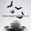 Cartão criativo de bolo de morcego preto de Halloween, faça você mesmo, suprimentos para decoração de festa de Halloween