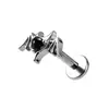 Joyería para la Cabeza de Aleación de Titanio F136 Murciélago Estéreo 3D Perforación de Labios de Circonita Joyería para Piercings Corporales de Titanio G23 Perforación de Cartílago Auricular