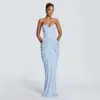 Moda Femenina Nueva de Amazon 2026 Elegante Vestido sin Tirantes que Ceñe la Cintura Ajustado con Tirantes Sexys y Espalda Abierta