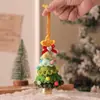 Fornecimento Transfronteiriço de Pendentes de Natal de Pelúcia, Enfeites de Árvore de Natal de Crochê de Lã, Pendentes para Carro de Decoração de Natal