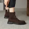 Nuevas botas Martin con cordones 2023 Botas de mujer estilo británico esmeriladas tacón medio botas cortas casuales 40-43 botas de comercio exterior