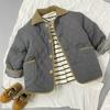 Chaqueta acolchada de algodón para niños invierno nuevo algodón y lino vintage gruesa abrigo estilo western para niños solapa algodón suelta cálida abrigo de algodón