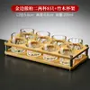 Juego de Vasos para Licores para el Hogar Lujo Accesible Vidrio de Cristal Gama Alta Creativo Dorado Pintado Copa de Vino de Gama Alta Vaso de Cerveza Comercial