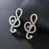 Moda Europea y Americana Broche de Lujo de Alta Gama Corsage Creativo de Nota Pin para Ropa Accesorios para Ropa Símbolos Musicales Femeninos
