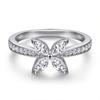 Anillo de plata de ley 925 con lazo de moda transfronteriza de Tong Lin para mujer, con circonita cúbica de ojo de caballo, para mujer, venta al por mayor, Europa y Estados Unidos