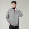 2026 Suéter de Punto Falso de Dos Piezas con Media Cremallera Estilo Simple Old Money para Otoño e Invierno, Corte Holgado, Versátil, Chaqueta Suéter de Cuello Redondo para Hombres y Mujeres