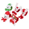 Anillo de resorte Regalo de Navidad Pulsera de Dibujos Animados Pulsera de Muñeca Papá Noel Peluche Decoración Navideña Juguete Anillo de resorte
