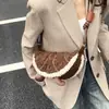 Bolsa de Felpa de Dibujos Animados Linda, Bolso de Hombro Tipo Dumpling con Combinación de Colores de Moda, Nuevo Bolso para Mujer 2025, Bolso Cruzado Casual