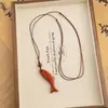 Colar Pingente Peixinho Luxo Leve Corrente de Suéter Estilo Étnico Retrô Design de Nicho Tendência Colar Longo para Mulheres Atacado