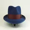 Moda Transfronteriza Más Vendido Sombrero de Fieltro de Oveja Sombrero de Fieltro de Oveja de Color Sólido Decoración de Cinta Sombrero de Fieltro de Lana Pura