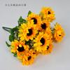Atacado de Fabricantes Transfronteiriços Flores Artificiais de Seda Falsa Decoração de Interiores Adereços de Fotografia Flor Girassol Alta Simulação