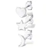 Exclusivo transfronteiriço para brincos simples e requintados tendência sensação de alto padrão acupuntura auricular estrelas lua brincos versáteis personalizados criativos