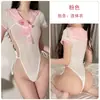Ropa interior emocional hilo flotante unido Traje de baño de porristas de fútbol lindo estudiante con cordones hebilla oculta generación de cabello libre