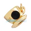 L51 Nueva Taza de Té Popular Europea y Americana Taza Cobre Puro Goteo de Color Aceite Incrustado Zirconia Perla Colgante Pequeño