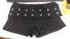 Marca Independiente Moda Urbana Transfronteriza Estilo Punk Decoración de Ojales Metálicos Cintura Baja Sexy Ajustados al Cuerpo Shorts para Discoteca