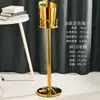 Balde de Champagne de Aço Inoxidável Estilo Europeu com Suporte de Luxo Modelo para Sala de Exposição Joalheria Bar Doméstico KTV Vinho Balde Vertical de Gelo