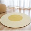 Alfombra de algodón tejida con cuerda nórdica, sencilla, ovalada, para sala de estar, dormitorio, estilo japonés, para mesa de centro, puerta de entrada, redonda