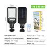 Novo Refletor de Parede Solar LED para Exterior Transfronteiriço Indução do Corpo Humano Luz de Jardim Iluminação de Parede Doméstica Controle Remoto Luz de Rua