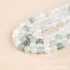 Contas Redondas Verdes Naturais de Tianshan Contas de Jade Acessórios para Joias DIY Produtos Semi-Acabados Prontos para Usar Atacado Contas Soltas Verdes de Tianshan