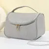 Bolsa de Cosméticos Sencilla con Patrón de Cocodrilo para Mujer, Bolsa de Almacenamiento Grande de Alta Gama, Neceser Portátil Impermeable para Viajes