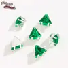 Montura Base Triangular Plateada con Diamantes de Zirconia Cristalina de Colores Accesorios de Joyería de Diamantes Cosidos a Mano para Pulsera Collar DIY
