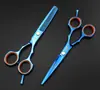 Tijeras de Peluquería Dao Mo Coloridas de 5.5 pulgadas, Tijeras para Cortar el Cabello, Tijeras Planas, Tijeras para Flequillo, Tijeras Entresacadoras, Disponibles en 5 Coloridos Azules Deslumbrantes