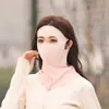 Máscara Solar de Rosto Inteiro Feminina de Alto Valor Respirável Sem Marcas Máscara Facial Proteção do Pescoço Proteção UV Máscara de Seda Gelada de Rosto Inteiro