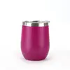 Copo Térmico Transfronteiriço Mini 12oz Casca de Ovo Aço Inoxidável 304 Camada Dupla a Vácuo Copo de Ovo Cor Sólida Simples Formato U Barriga Grande