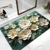 Tapete absorvente de lama de diatomácea tridimensional de flores de explosões sonoras, flores de banheiro 3D, secagem rápida, antiderrapante, tapete de pé, transfronteiriço