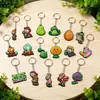 Plantas Transfronteiriças Vs. Chaveiro de Zumbis Desenho Animado PVC Borracha Macia Pingente de Mochila Acessórios Decorações DIY
