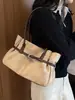 Bolso tote de gamuza de alta gama para otoño e invierno 2026 bolso de hombro con hebilla de cinturón bolso de axila bolso grande de piel de vaca para commuting