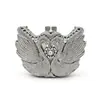 Bolsa de mano para mujer de comercio exterior AliExpress, bolso de mano con forma de cisne y diamantes, bolso de mano para cena, bolsa de mano con diamantes completos estilo europeo y americano para banquetes, grande
