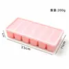 Forma de bolo de silicone de grau alimentício transfronteiriça com tampa, fácil de desenformar, resistente a altas temperaturas, para uso doméstico, forma de cubo de gelo de congelamento rápido de grande capacidade