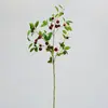 Fruta Artificial Galho Grande Árvore de Frutas Mirtilo Galho Folhas Verdes Galho de Frutas Vermelhas Decoração de Casa Flor Artificial Engenharia Paisagismo Arranjo de Flores Artístico