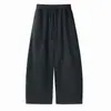 Moda Outono Calça Casual Regular Micro-dobra Cordão Solta Caimento Fluido Perna Larga Tendência Streetwear Americano Calça Esportiva