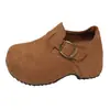 Zapatos Mocasines sin Cordones para Mujer, Estilo Nuevo Otoño e Invierno 2025, con Aumento Oculto de Altura, Zapatos Cálidos de Algodón Forrados de Felpa para Personas Bajitas