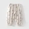 Pantalones Largos Finos de Verano para Bebé 2026 con Puño de Dibujos Animados Anti-Mosquitos para Niños y Niñas, Pantalones Casuales Cómodos para el Hogar y el Exterior
