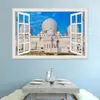 Mezquita comercio exterior más vendido efecto creativo 3D pegatinas de ventana falsa decoración pared sala de estar dormitorio