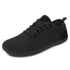 Zapatos minimalistas de punta ancha y suela blanda, zapatos deportivos holgados y cómodos para fitness y levantamiento de pesas, zapatos casuales transpirables antideslizantes de tejido flyknit