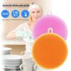 Escova Multifuncional de Silicone para Lavar Louça, Esponja de Limpeza Doméstica para Cozinha, Escova para Esfregar Panelas, Porta-Copos Anti-Queimadura, Escova Removedora de Manchas, Escova para Venda no Atacado
