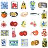 50 Pegatinas de Tomate Mediterráneo para iPad, funda de teléfono móvil, material decorativo para agenda de mano, pegatinas