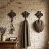 Nuevo Colgador de Gancho Individual de Hierro Estilo Europeo Minimalista Retro con Forma de Corona para Entrada del Hogar, Pasillo y Dormitorio Portallaves