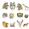 Bordado por computadora Zhang Zai comercio electrónico transfronterizo suministro parche insignia pegatina de tela Tigre ciervo animal accesorios de ropa etiqueta de tela