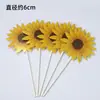 Bandera de decoración de pastel de girasol tela no tejida suministros de horneado adornar tarjeta de fiesta de cumpleaños papel girasol enchufe