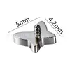 Arete de Aleación de Titanio F136 con Espiral Interna y Stud Labial de Mariposa Pequeña Finamente Incrustado, Stud para Piercing de Hueso de Oreja de Titanio G23