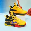 Zapatos de Baloncesto para Niños de Verano Malla Transpirable para Niños Zapatos de Entrenamiento para Estudiantes Hebilla Giratoria Zapatos Deportivos para Correr para Niños