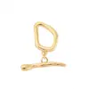Fecho Banhado a Cobre com Ouro Real 18K Fecho de Pérola Acessórios para Joias DIY Joias Semi-Acabadas Acessórios para Joias Fecho que Preserva a Cor
