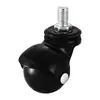 Ruedas de bola de PP ligeras de 1.5 pulgadas y 2 pulgadas, varias especificaciones de varilla roscada, polea plana, carrito de comedor, silla de oficina, rueda de bola universal